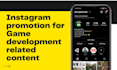 do an instagram shoutout on a 22k game development page