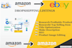 perform amazon to ebay drop shipping and product lister