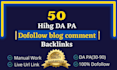 do 200 high da dofollow blog comment backlinks