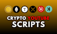 write youtube scripts for bitcoin, kaspa, eth and meme coins