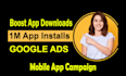 create an app install campaigns on google ads