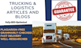 write SEO articles on trucking, logistics, and supply chain
