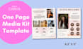 design one page media kit template