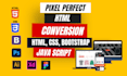convert any PSD file using HTML,CSS, bootstrap