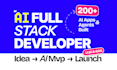be your full stack ai web developer for saas, ai software, ai web app developer