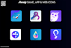 design trendy, game, custom app and web icons