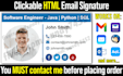 design clickable HTML email signature mobile responsive