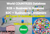 do world countries database b2b b2c
