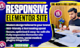 create a modern, responsive website using elementor pro