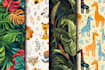 illustrate monogram pattern, seamless fabric pattern design for textile prints