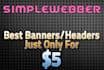 design your header,banner with free psd for your website