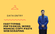 be your dedicated, professional data entry operator, copy paste