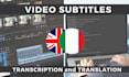 transcript and subtitles your video ita eng