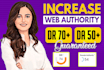 increase domain authority da 50 plus guaranteed
