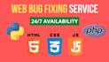 fix php html css bootstrap js jquery ajax bugs