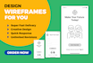 design wireframe of your mobile app or website