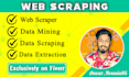 do web scraping, data mining, and data scraping from any website