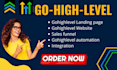 setup gohighlevel landing page website sales funnel clickfunnel