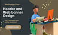 design a professional header and website banner