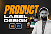 design premium product label, bottle label, and packaging design