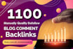 submit 1100 manually quality dofollow blog comments backlinks