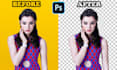 remove photo background using clipping path and layer mask