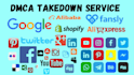 takedown harassing defaming report from google,reddit,instagram under dmca