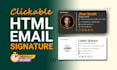 design HTML email signature or clickable email signature