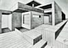 draw a perspective sketch of building or landscape