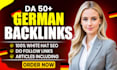 provide high authority white hat dofollow seo german guest post backlinks