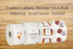 labels on custom roll premium gloss waterproof