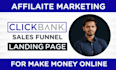 create autopilot clickbank affiliate marketing sales funnel landing page website