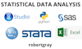 do perfect statistical data analysis using r,SAS,spss,python