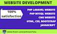 develop a professional and modern website using php and mysql database