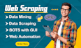 do web scraping, data mining, and crawling for any site
