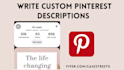 write SEO optimised descriptions for your pinterest pins