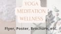 design yoga, meditation, wellness, retreat flyers, posters, brochures, etc