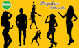 make vector illustration, silhouette, moderate logo of your any picture