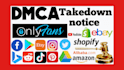 send dmca takedown notice to delete copyright infringement over all internet