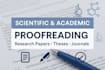 proofread and edit your scientific, academic, or research writing