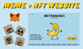create crypto meme website presale nft website with wallet integration