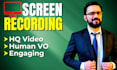 do screen recording with voiceover in high quality