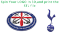 create a 3d rotating logo animation 360 spin loop or gif