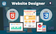 design your front end website in HTML, CSS, javascript