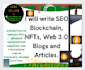 write SEO blockchain, crypto, metaverse, web3, nfts, tech blogs and articles