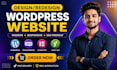 design redesign customize wordpress website as a full stack developer