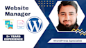 do website management, website manager or wordpress maintenance