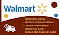 upload single, bulk product listings on walmart store