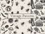 design handdrawn vintage retro seamless pattern