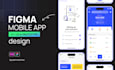 design mobile app UI UX, ios android app design in figma